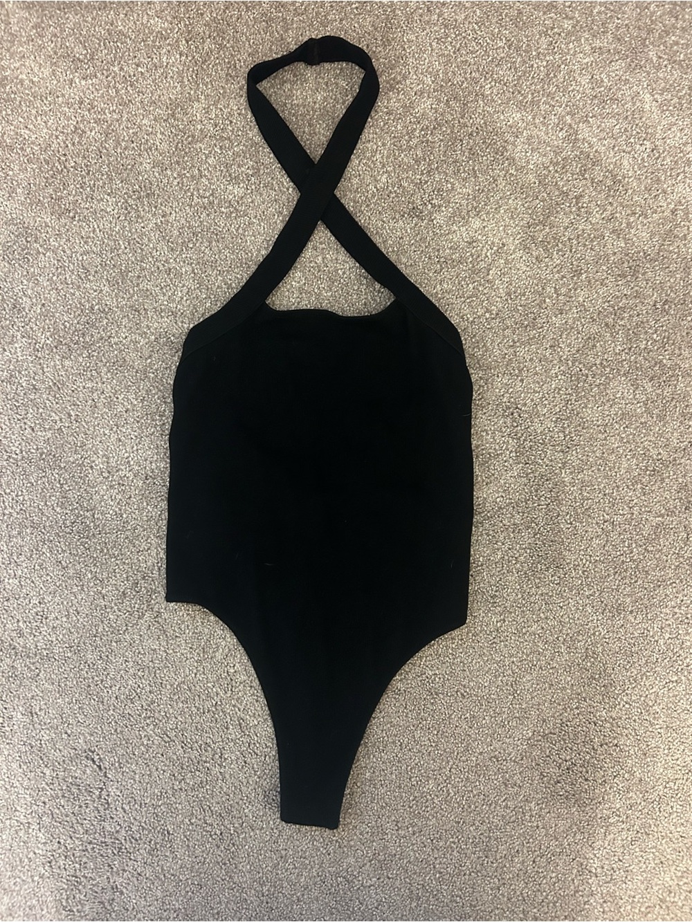 Black Cross-back Bodysuit